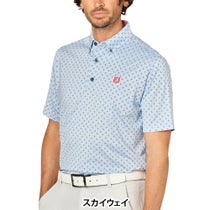 フットジョイ FootJoy　メンズ つぼみ柄 半袖 ボタンダウン ポロシャツ FJ-S25-S25　2025年モデル