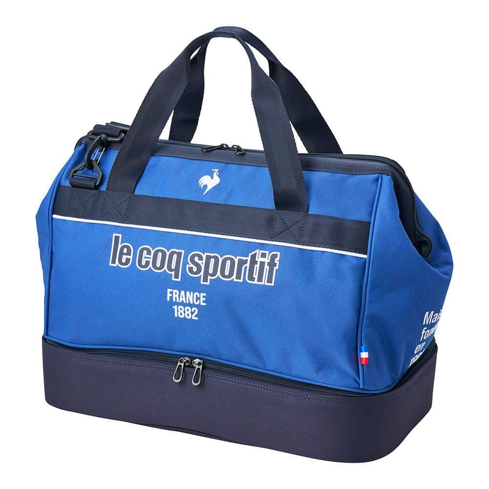 ルコック Le coq sportif　メンズ シューズ収納付き 二層式 ボストンバッグ LG5SBB00M BL ブルー　2025年モデル ブルー