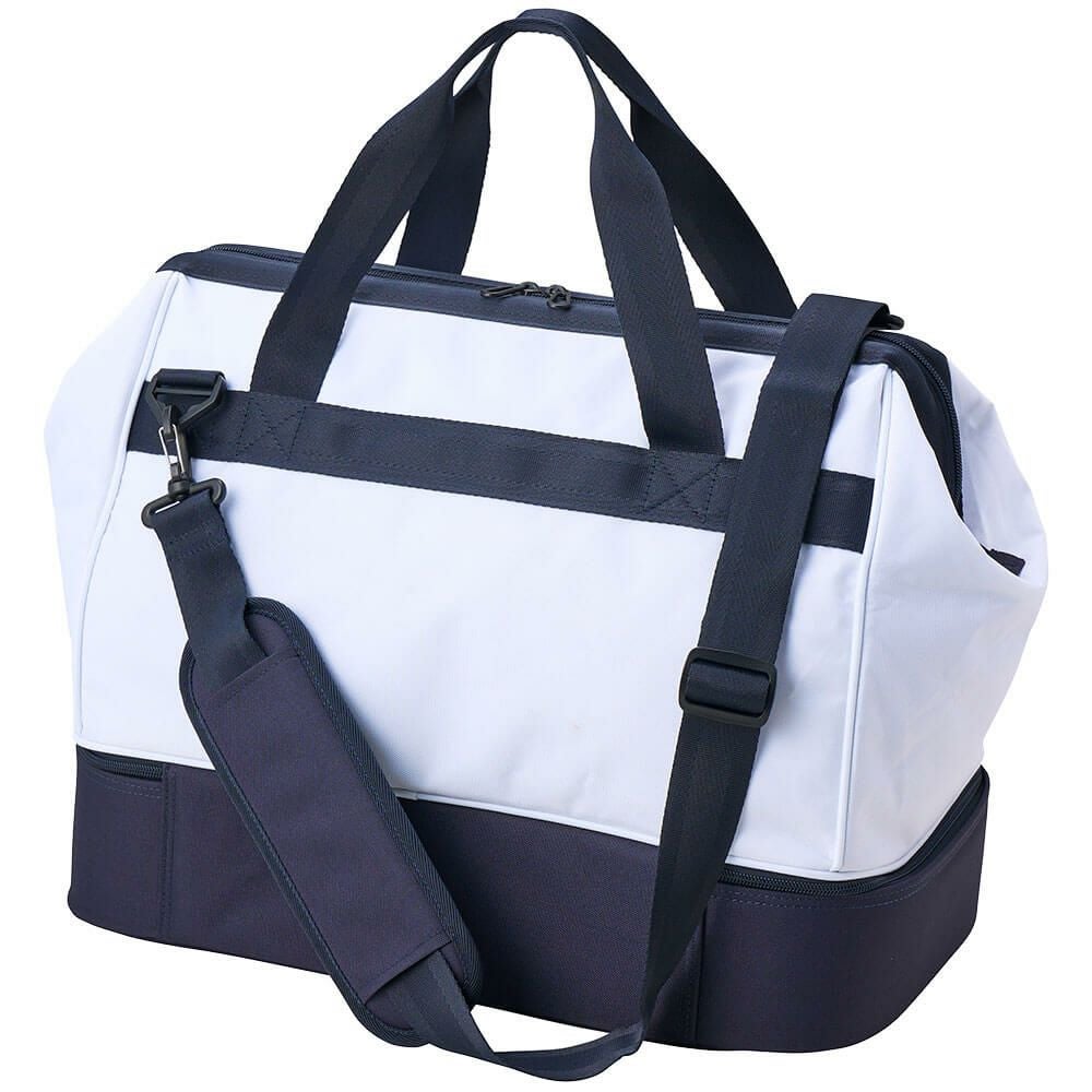 ルコック Le coq sportif　メンズ シューズ収納付き 二層式 ボストンバッグ LG5SBB00M WH ホワイト　2025年モデル ホワイト 詳細2