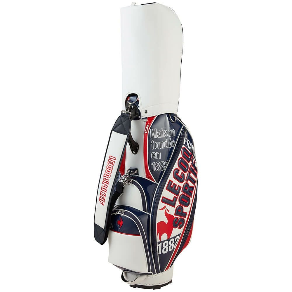 ルコック Le coq sportif　メンズ グラフィックデザイン キャディバッグ LG5SCB02M WN ホワイト×ネイビー　2025年モデル ホワイト×ネイビー 詳細2