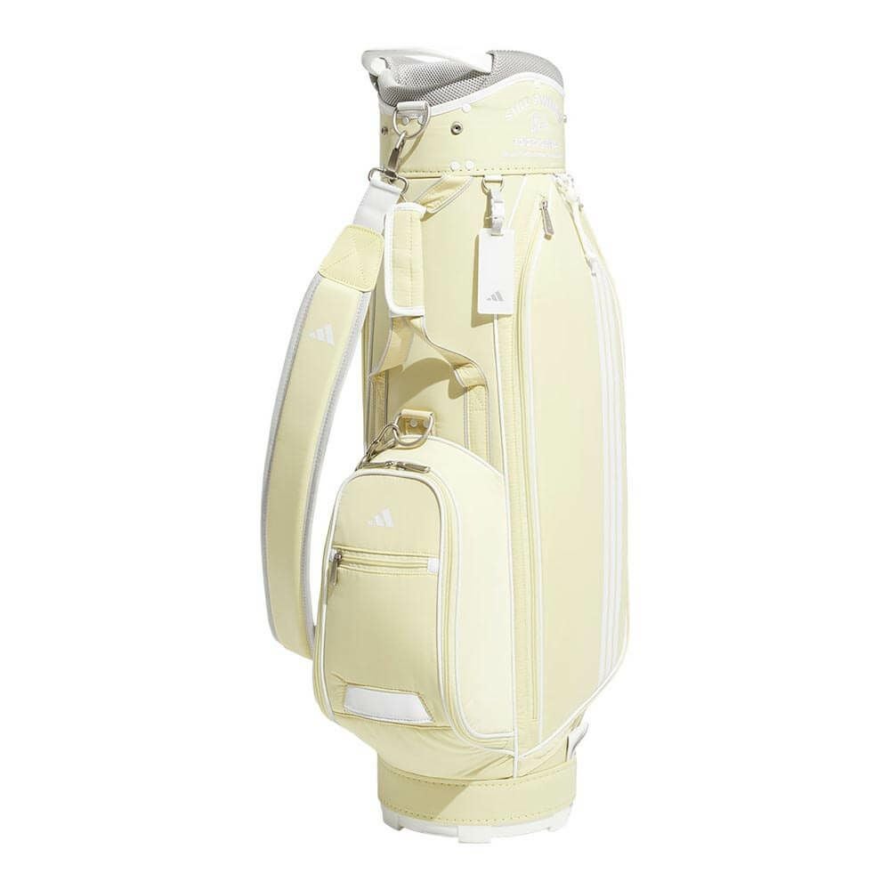 アディダス adidas　レディース 軽量 グラフィック キャディバッグ KVH35 JH3726 パウダーイエロー　2025年モデル パウダーイエロー