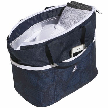 アディダス adidas　ゴルフボールグラフィック ラウンドトートバック KS857 JY0854 カレッジネイビー　2025年モデル 詳細4