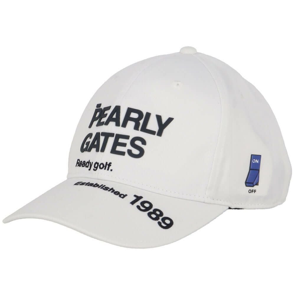 パーリーゲイツ PEARLY GATES　SWITCH ON リサイクル ツイル キャップ 053-5187301 030 ホワイト　2025年モデル