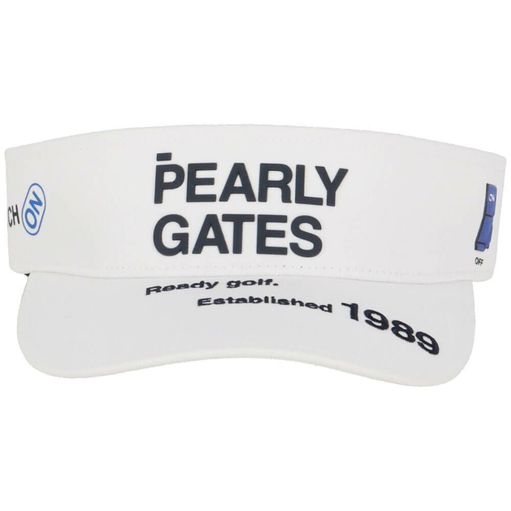 パーリーゲイツ PEARLY GATES　SWITCH ON リサイクル ツイル バイザー 053-5187302 030 ホワイト　2025年モデル 詳細4
