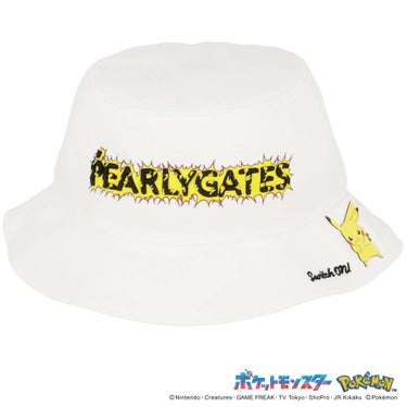 パーリーゲイツ PEARLY GATES　ポケモン ピカチュウ ハット 053-5187332 030 ホワイト　2025年モデル ホワイト