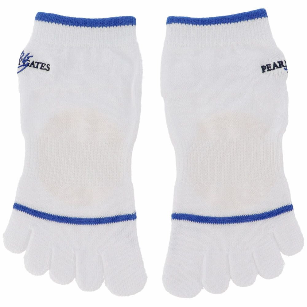 パーリーゲイツ PEARLY GATES　レディース 5本指 ショートソックス 053-5186204 030 ホワイト　2025年モデル