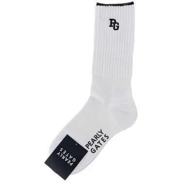 パーリーゲイツ PEARLY GATES　レディース ルーズ調 ミドルソックス 053-5186208 035 アイボリー　2025年モデル アイボリー