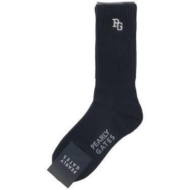 パーリーゲイツ PEARLY GATES　レディース ルーズ調 ミドルソックス 053-5186208 120 ネイビー　2025年モデル ネイビー