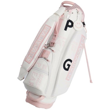 パーリーゲイツ PEARLY GATES　LIMITED02 合皮 スタンド式 キャディバッグ 053-5980201 031 ホワイト×ベビーピンク　2025年モデル