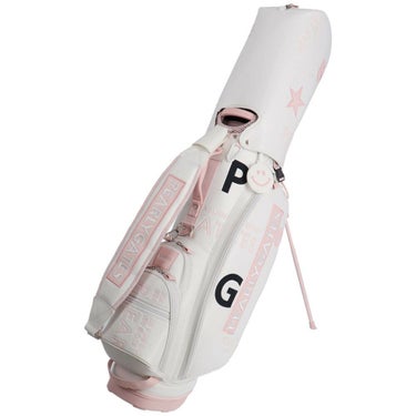 パーリーゲイツ PEARLY GATES　LIMITED02 合皮 スタンド式 キャディバッグ 053-5980201 031 ホワイト×ベビーピンク　2025年モデル 詳細3