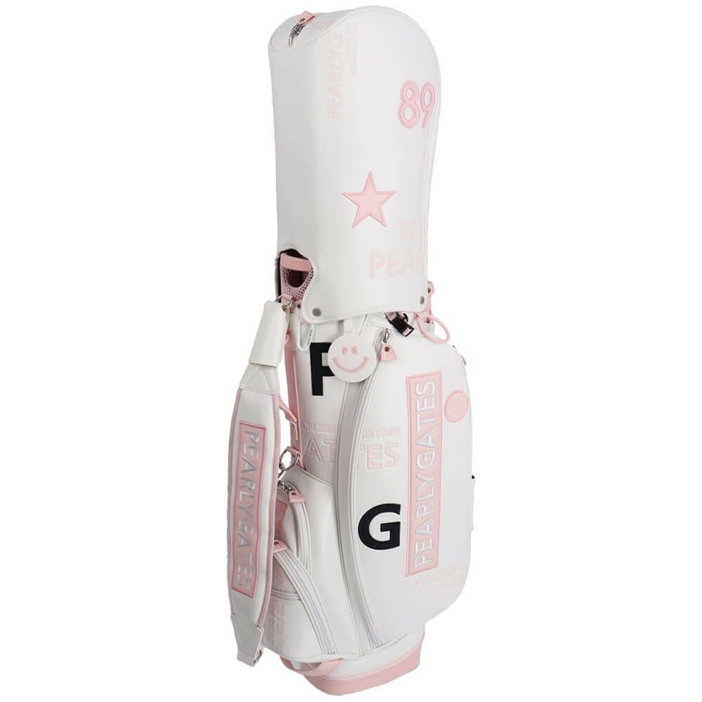 パーリーゲイツ PEARLY GATES　LIMITED02 合皮 スタンド式 キャディバッグ 053-5980201 031 ホワイト×ベビーピンク　2025年モデル 詳細5