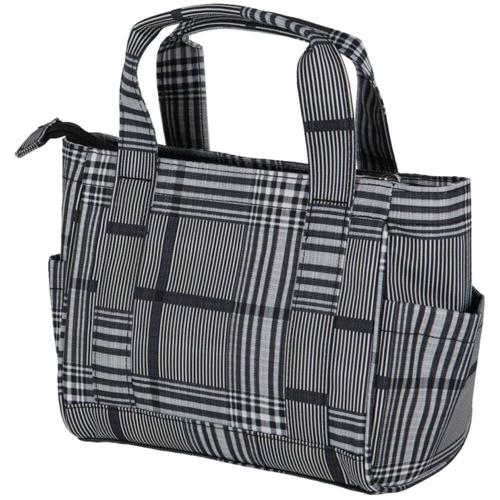 パーリーゲイツ PEARLY GATES　PG SMILEチャーム付き チェック柄 カートバッグ 053-5181203 031 ホワイト　2025年モデル 詳細3