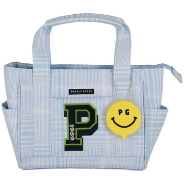 パーリーゲイツ PEARLY GATES　PG SMILEチャーム付き チェック柄 カートバッグ 053-5181203 111 ブルー　2025年モデル