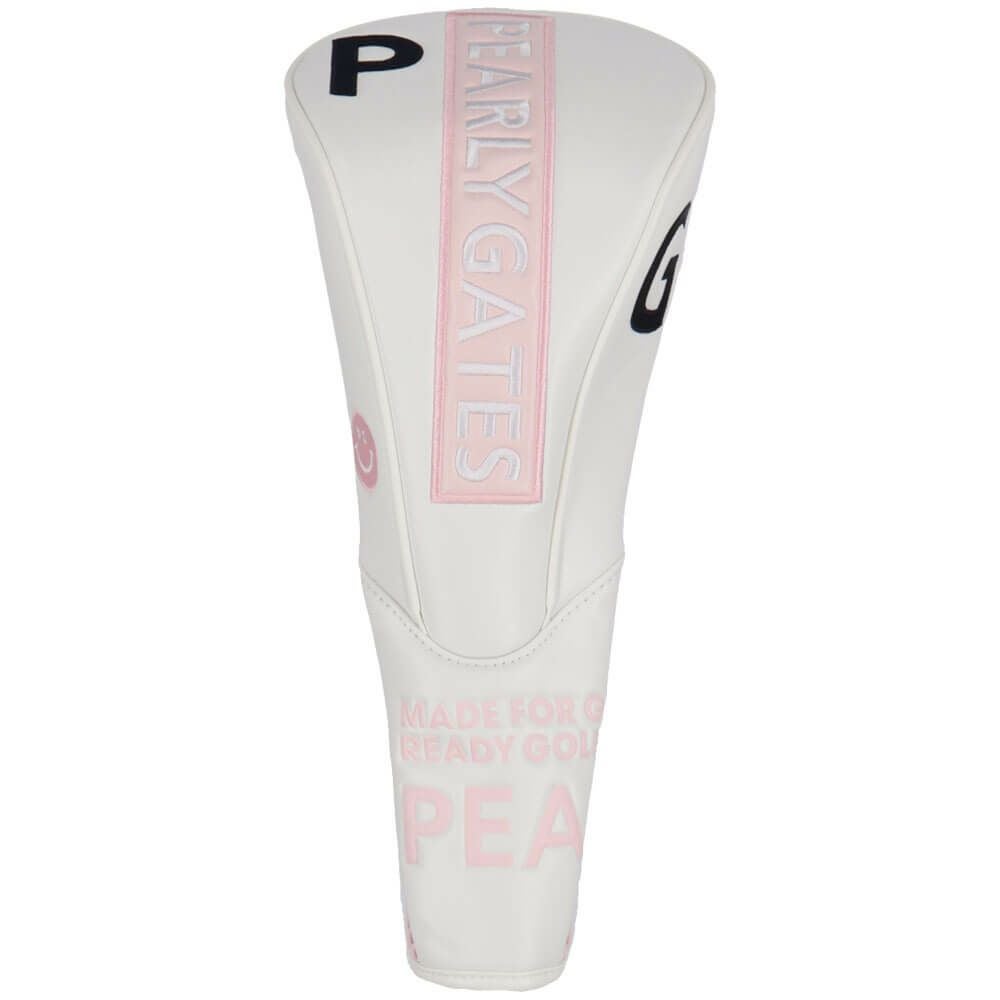 パーリーゲイツ PEARLY GATES　LIMITED02 合皮 ドライバー用 ヘッドカバー 053-5984200 031 ホワイト×ベビーピンク　2025年モデル