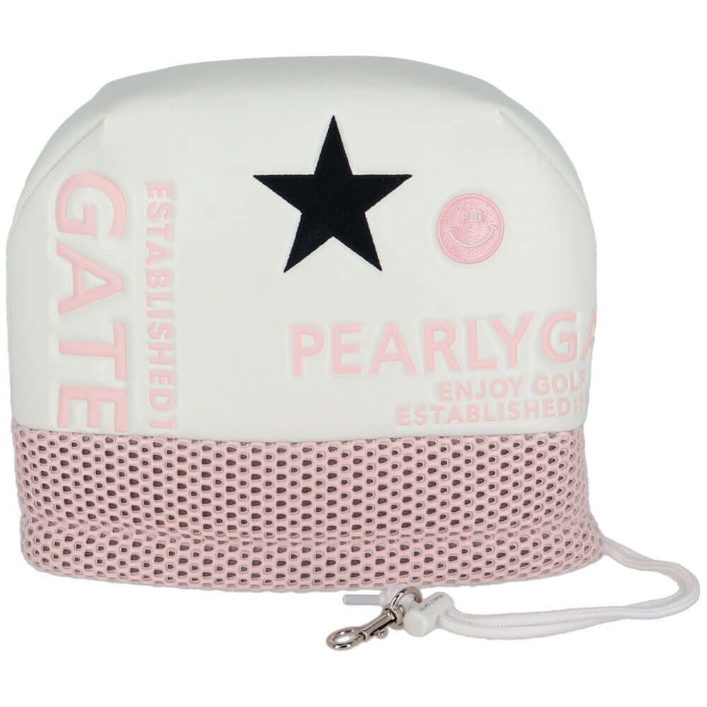 パーリーゲイツ PEARLY GATES LIMITED02 合皮 アイアン型用 ヘッドカバー 053-5984205 031 ホワイト×ベビーピンク 2025年モデル