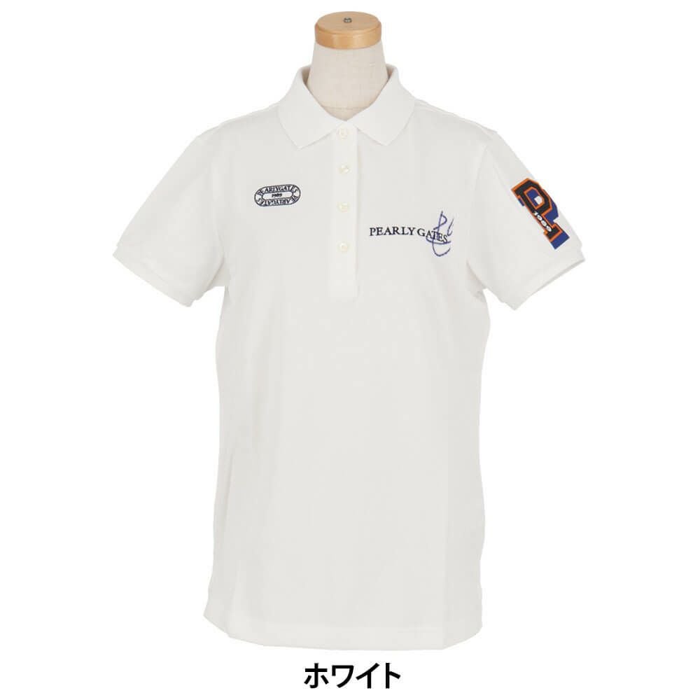 パーリーゲイツ PEARLY GATES レディース 鹿の子 ロゴデザイン 半袖 ポロシャツ 055-5160202 2025年モデル