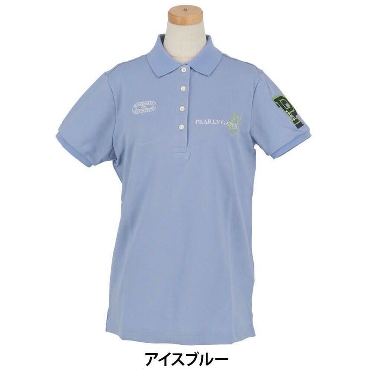 パーリーゲイツ PEARLY GATES レディース 鹿の子 ロゴデザイン 半袖 