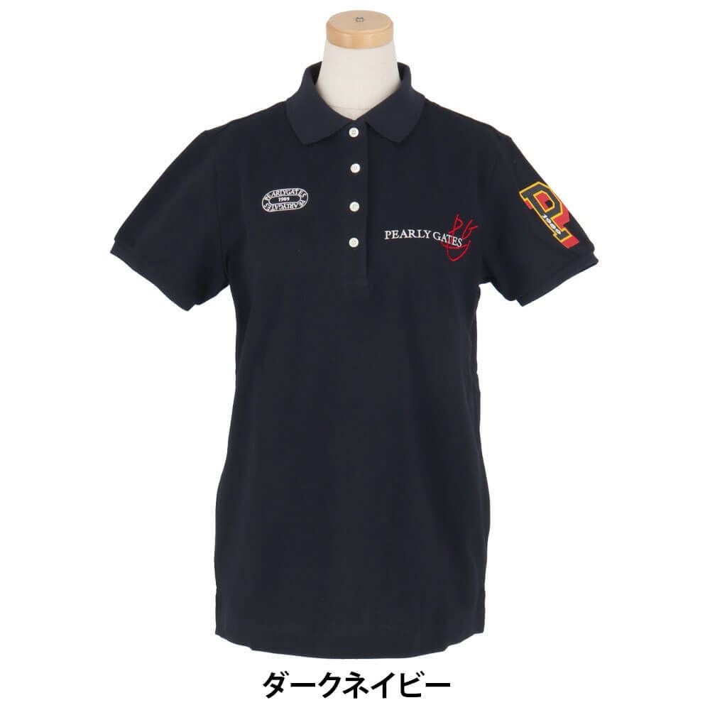 パーリーゲイツ PEARLY GATES レディース 鹿の子 ロゴデザイン 半袖
