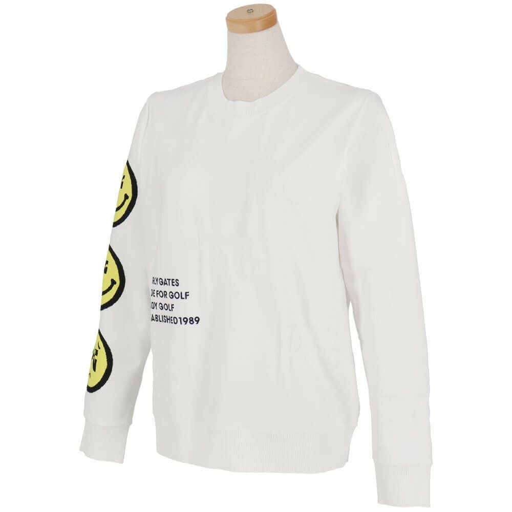 パーリーゲイツ PEARLY GATES　レディース 天竺 長袖 クルーネック セーター 055-5170304　2025年モデル 詳細4