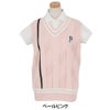 パーリーゲイツ PEARLY GATES　レディース ケーブル編み 配色ライン Vネック ニット ベスト 055-5173202　2025年モデル 詳細4