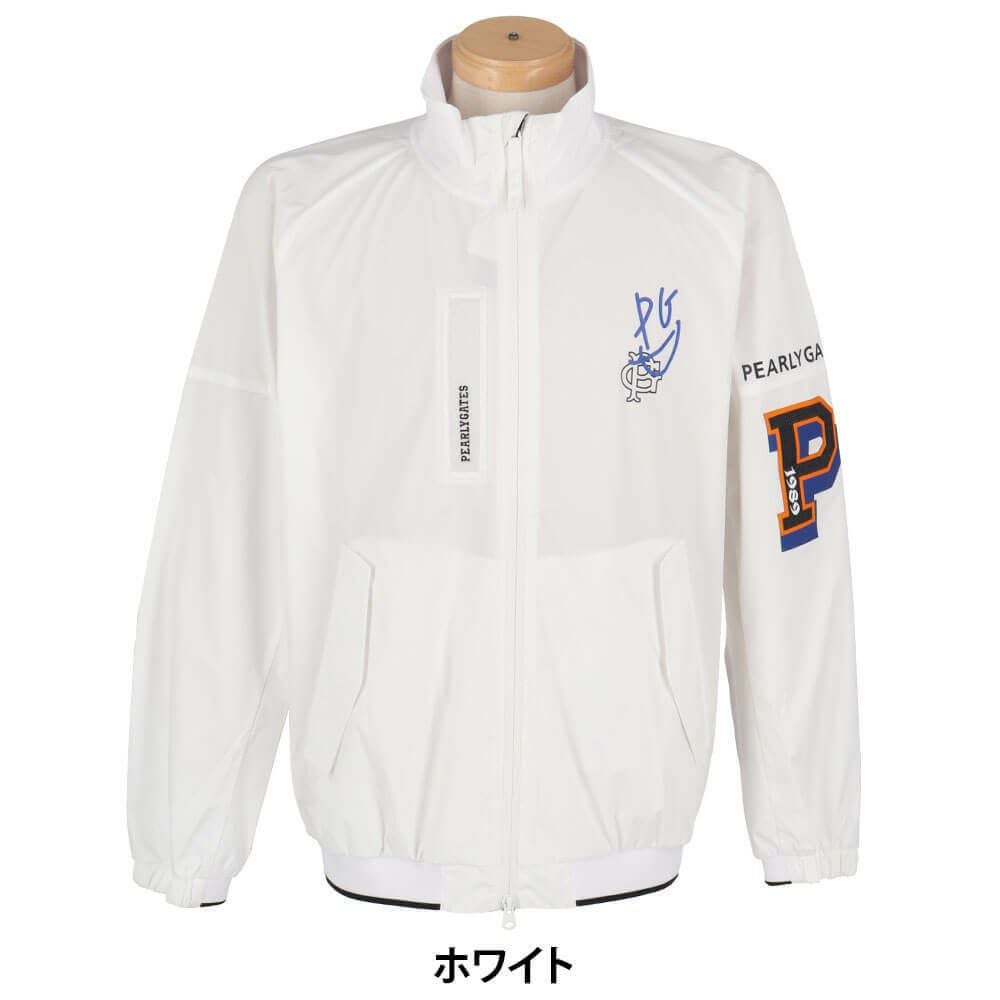 パーリーゲイツ フルジップブルゾン(ストレッチ性・セリフロゴ柄) サイズ:6 パーリーゲイツ PEARLY GATES メンズ 撥水 ロゴデザイン ストレッチ