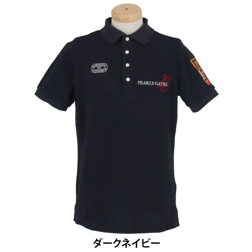パーリーゲイツ PEARLY GATES　メンズ 鹿の子 ロゴデザイン 半袖 ポロシャツ 053-5160201　2025年モデル 詳細8