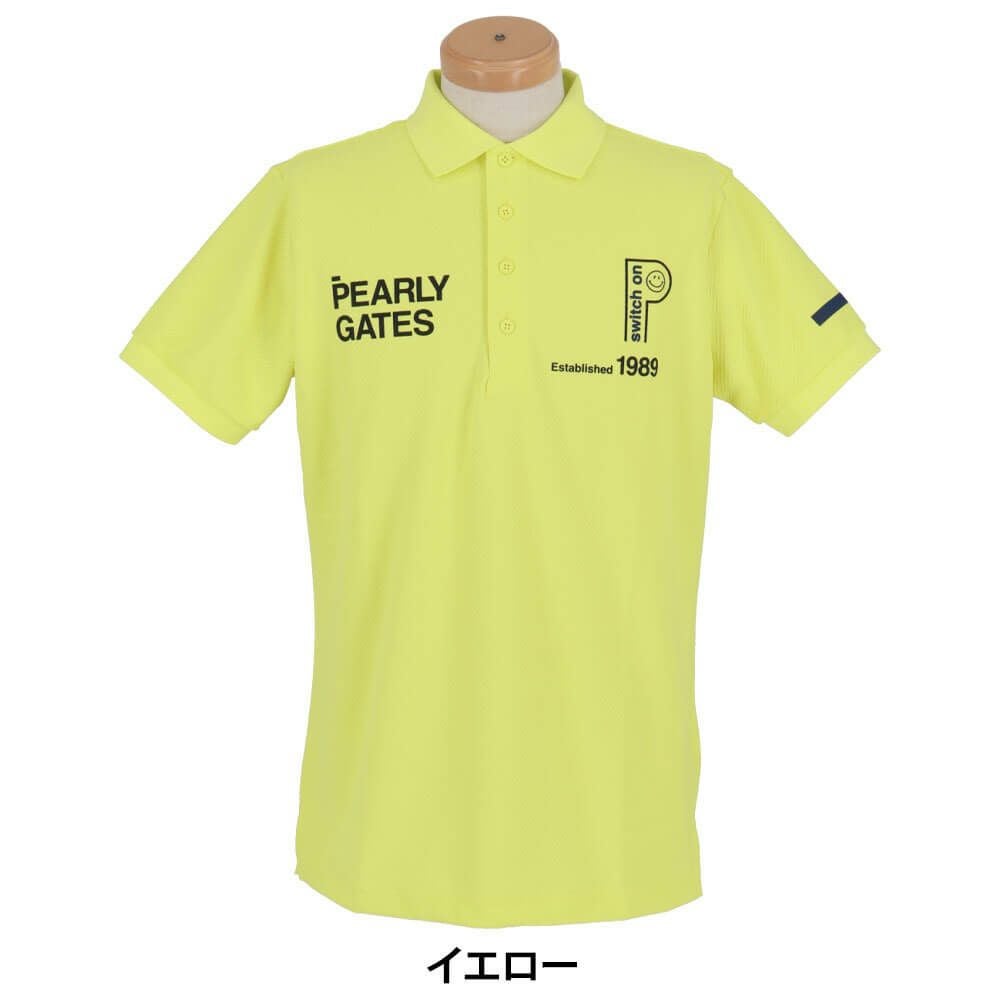 パーリーゲイツ PEARLY GATES メンズ バックプリント ストレッチ 半袖