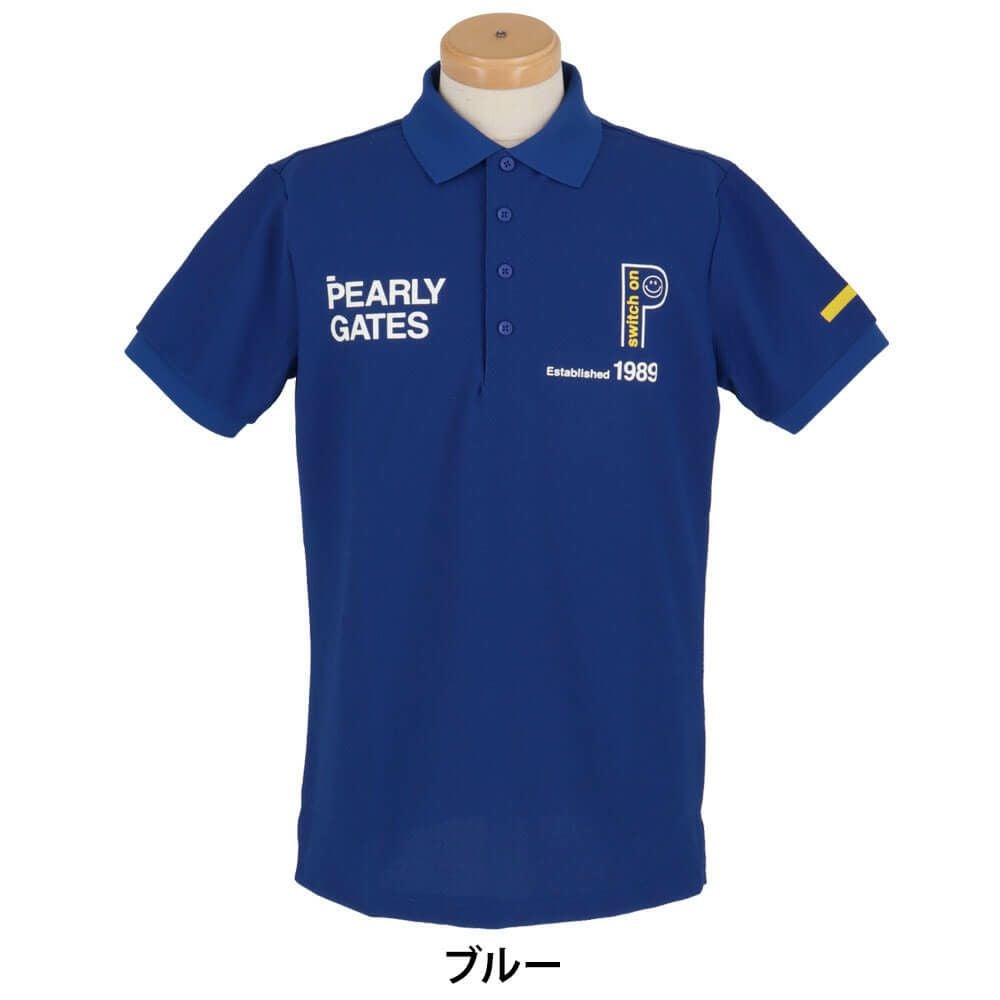パーリーゲイツ PEARLY GATES メンズ バックプリント ストレッチ 半袖