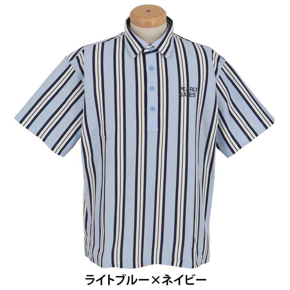パーリーゲイツ PEARLY GATES　メンズ ストライプ柄 ストレッチ 半袖 ポロシャツ 053-5160307　2025年モデル 詳細5