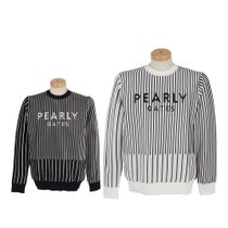 パーリーゲイツ PEARLY GATES　メンズ ストライプ柄 長袖 クルーネック セーター 053-5170301　2025年モデル
