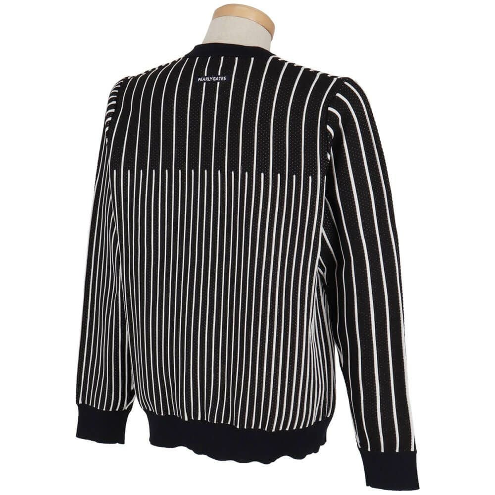 パーリーゲイツ PEARLY GATES　メンズ ストライプ柄 長袖 クルーネック セーター 053-5170301　2025年モデル 詳細6