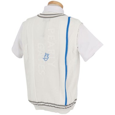 パーリーゲイツ PEARLY GATES　メンズ ケーブル編み 配色ライン Vネック ニット ベスト 053-5173201　2025年モデル 詳細3