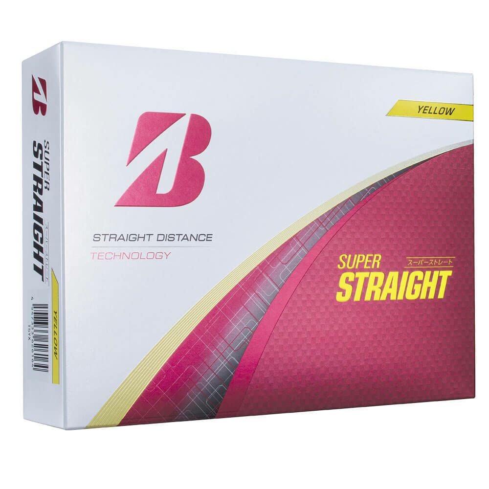 ブリヂストン　スーパーストレート 2025年モデル　ゴルフボール 1ダース（12球入り） イエロー 詳細1