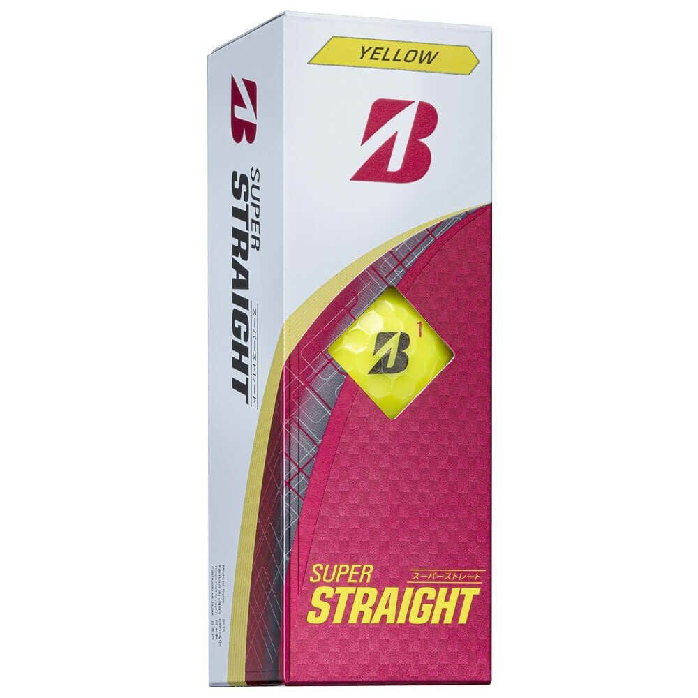 ブリヂストン　スーパーストレート 2025年モデル　ゴルフボール 1ダース（12球入り） イエロー 詳細1