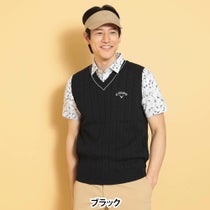 キャロウェイ Callaway　メンズ ヘリンボーン Vネック ニット ベスト C25119100　2025年モデル