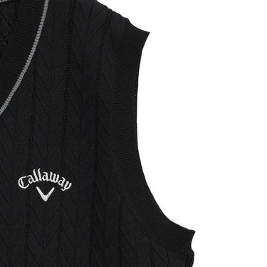 キャロウェイ Callaway　メンズ ヘリンボーン Vネック ニット ベスト C25119100　2025年モデル 詳細1