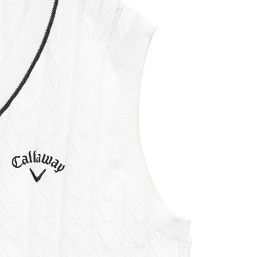 キャロウェイ Callaway　メンズ ヘリンボーン Vネック ニット ベスト C25119100　2025年モデル 詳細1