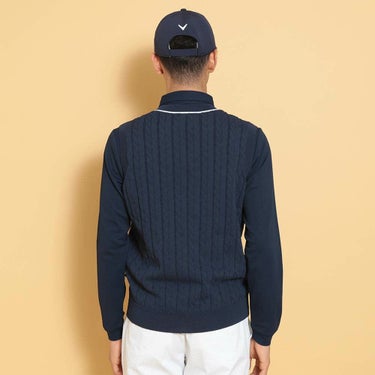 キャロウェイ Callaway　メンズ ヘリンボーン Vネック ニット ベスト C25119100　2025年モデル 詳細1