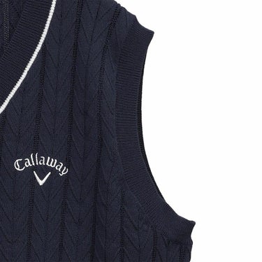 キャロウェイ Callaway　メンズ ヘリンボーン Vネック ニット ベスト C25119100　2025年モデル 詳細1