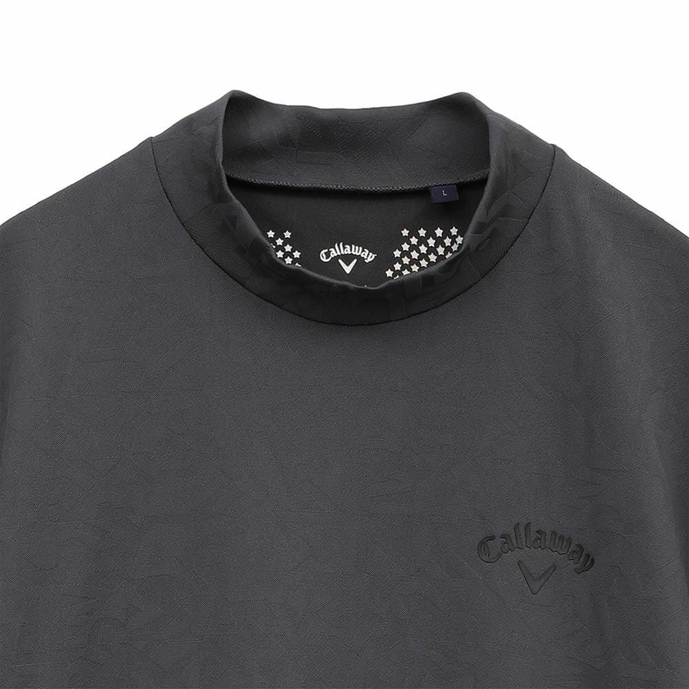キャロウェイ Callaway　メンズ 幾何学 ロゴジャカード 半袖 モックネックシャツ C25134106　2025年モデル 詳細1