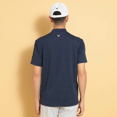 キャロウェイ Callaway　メンズ 幾何学 ロゴジャカード 半袖 モックネックシャツ C25134106　2025年モデル 詳細1