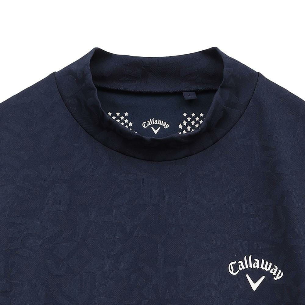 キャロウェイ Callaway　メンズ 幾何学 ロゴジャカード 半袖 モックネックシャツ C25134106　2025年モデル 詳細1