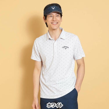 キャロウェイ Callaway　メンズ モノグラムプリント 半袖 ポロシャツ C25134110　2025年モデル 詳細1