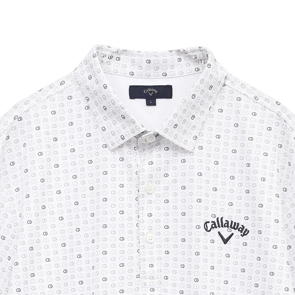 キャロウェイ Callaway　メンズ モノグラムプリント 半袖 ポロシャツ C25134110　2025年モデル 詳細1
