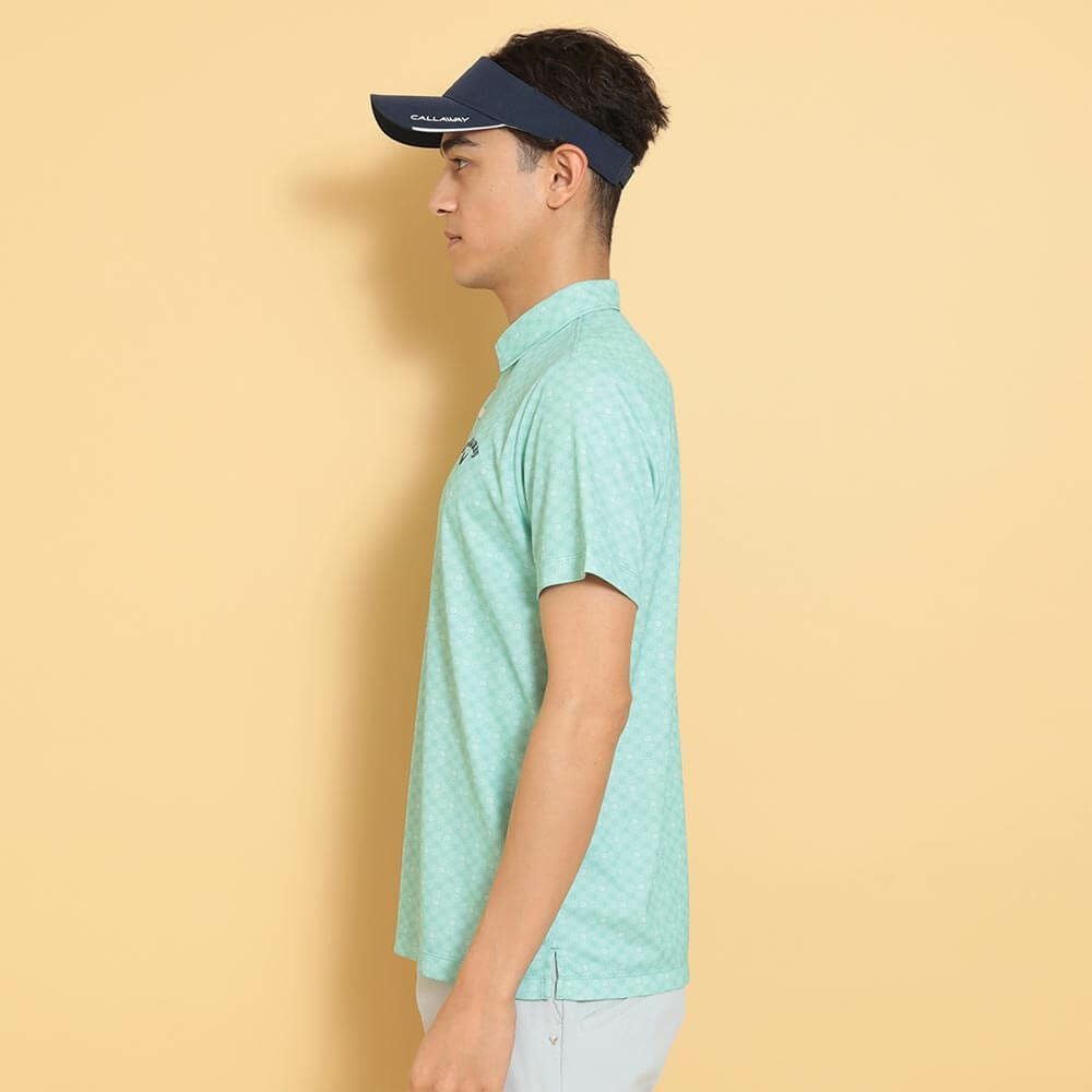 キャロウェイ Callaway　メンズ モノグラムプリント 半袖 ポロシャツ C25134110　2025年モデル 詳細1
