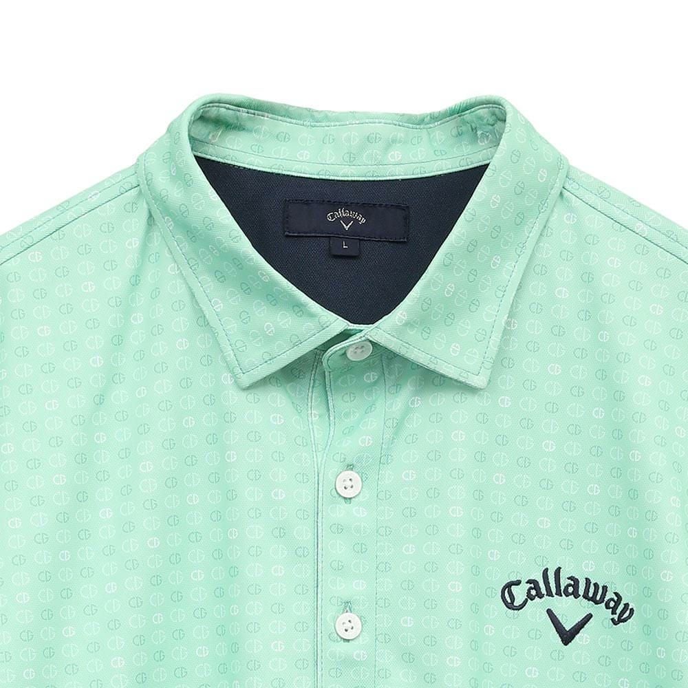 キャロウェイ Callaway メンズ モノグラムプリント 半袖 ポロシャツ