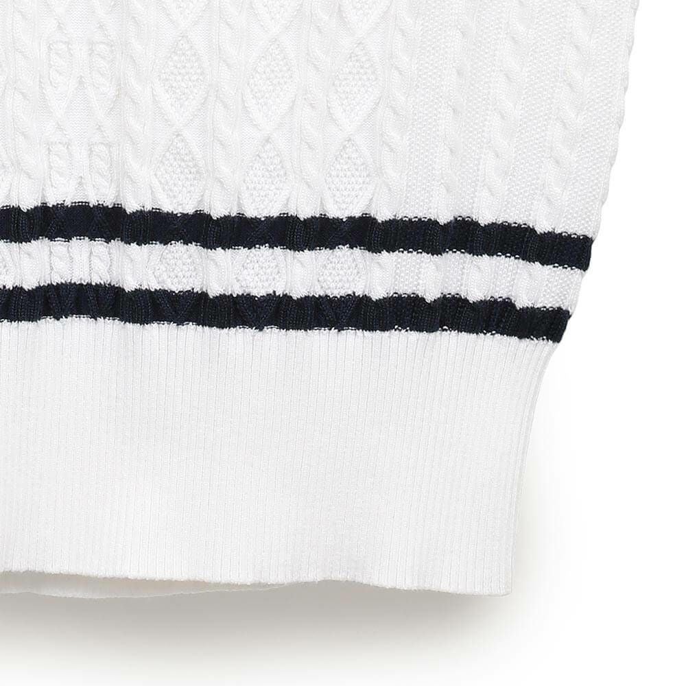 キャロウェイ レディース Vネック ケーブルニット ベスト C25119200　2025年モデル 詳細1