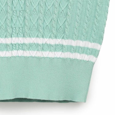 キャロウェイ レディース Vネック ケーブルニット ベスト C25119200　2025年モデル 詳細1