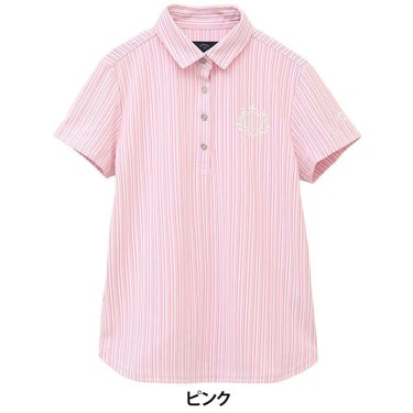 キャロウェイ Callaway　レディース ストライプ 半袖 ポロシャツ C25134205　2025年モデル 詳細1