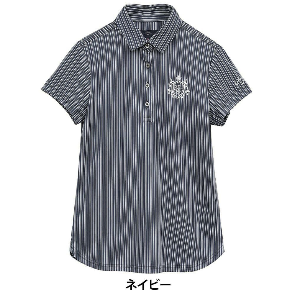 キャロウェイ Callaway　レディース ストライプ 半袖 ポロシャツ C25134205　2025年モデル 詳細1
